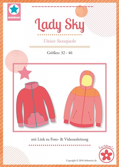 Farbenmix Lady Sky, vestpatroon.