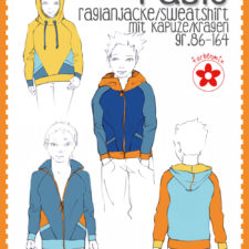 Farbenmix Pablo, een patroon voor een raglanjack of sweater voor kinderen