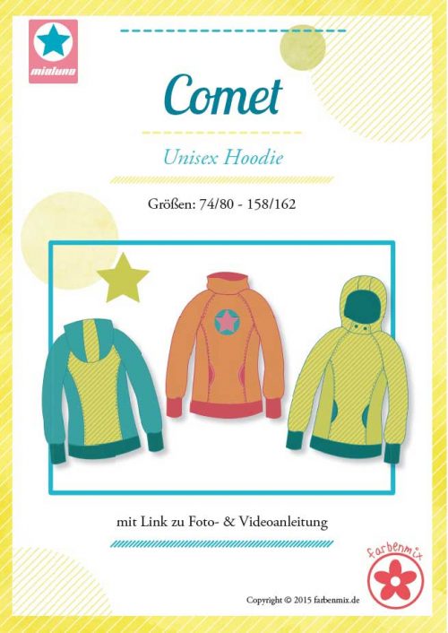 Farbenmix Comet patroon voor hoodie