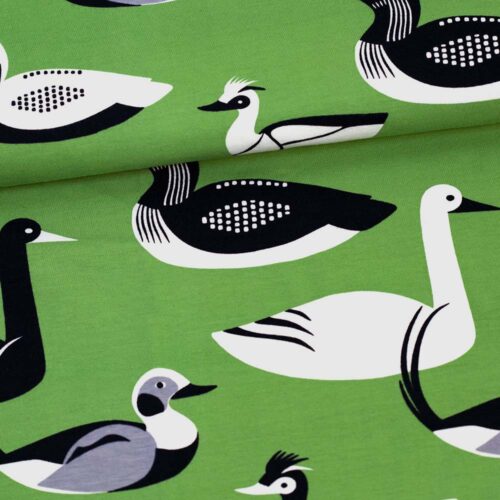 Paapii Waterbirds organic jersey forest - grey