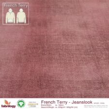 Fabrilogy Jeanslook (French Terry) - GOTS - Rosenholz