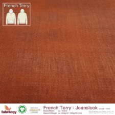 Fabrilogy Jeanslook (French Terry) - GOTS - Rost