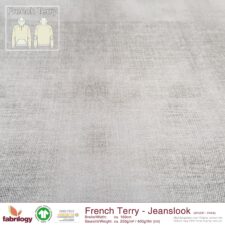 Fabrilogy Jeanslook (French Terry) - GOTS - Steingrau