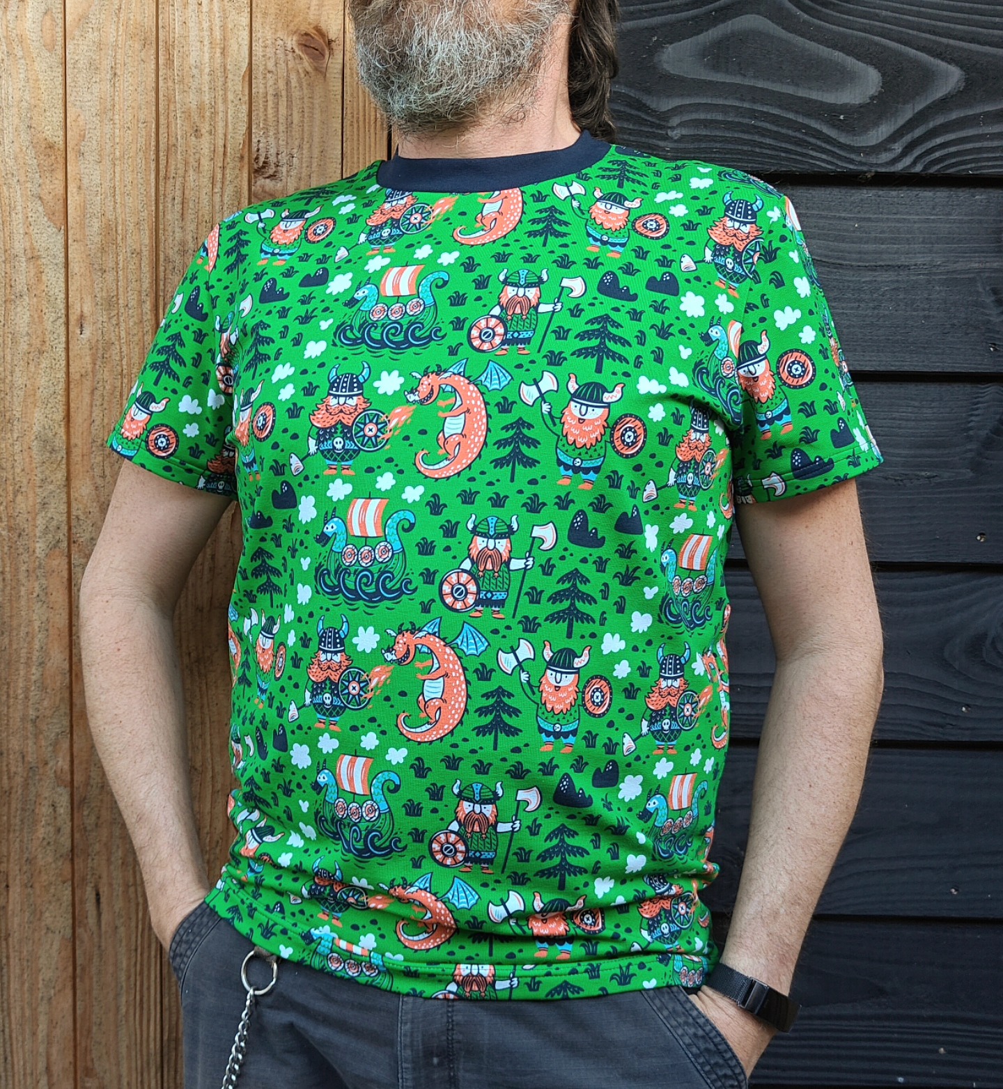 Hazeltjes organic jersey, Vikings Green, Vikingen Groen - Afbeelding 12