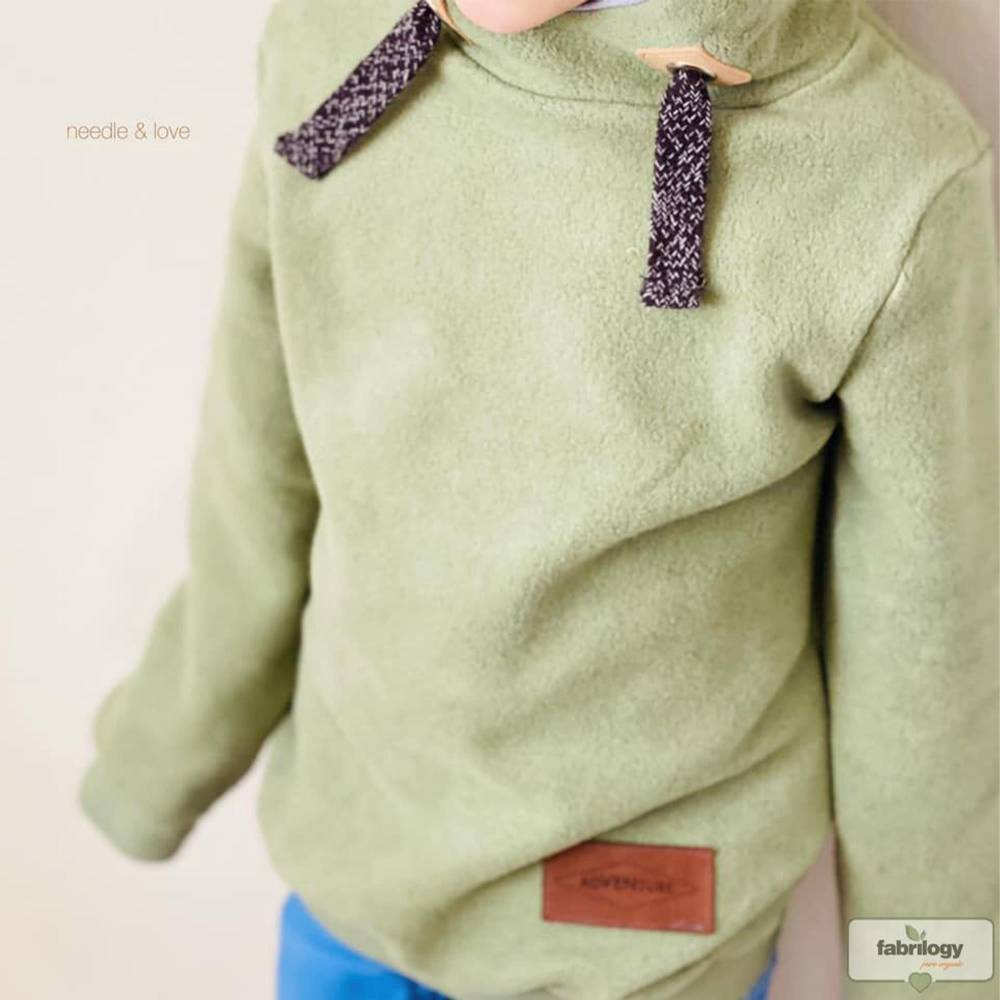 Fabrilogy Fleece Uni Sage 1350-795 (80 cm) - Afbeelding 2