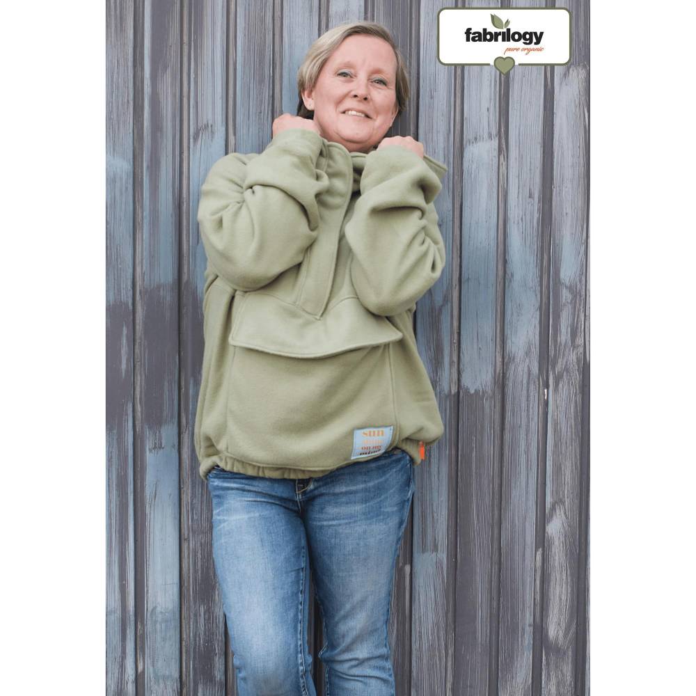 Fabrilogy Fleece Uni Sage 1350-795 (80 cm) - Afbeelding 3