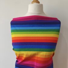 Hazeltjes Retro Rainbow Stripes,  organic jersey