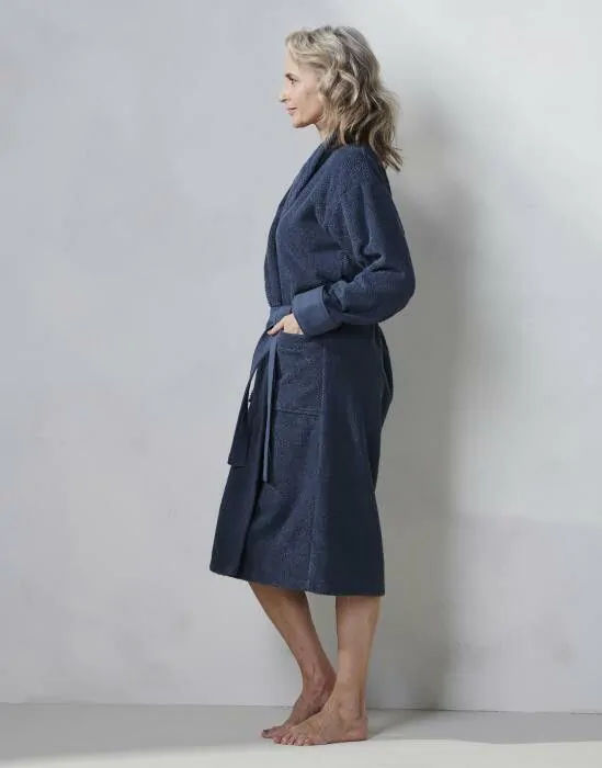 ESSENZA Connect Organic Uni Blauw Badjas L - Afbeelding 3