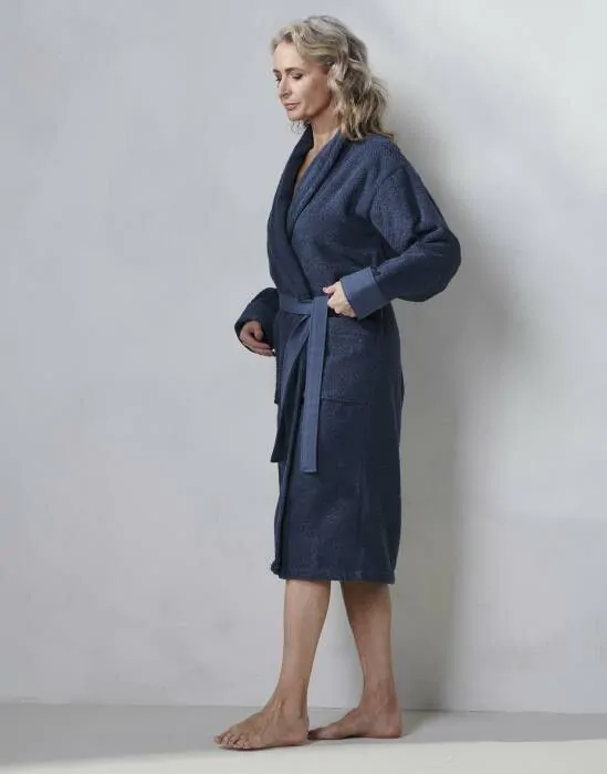 ESSENZA Connect Organic Uni Blauw Badjas L - Afbeelding 7