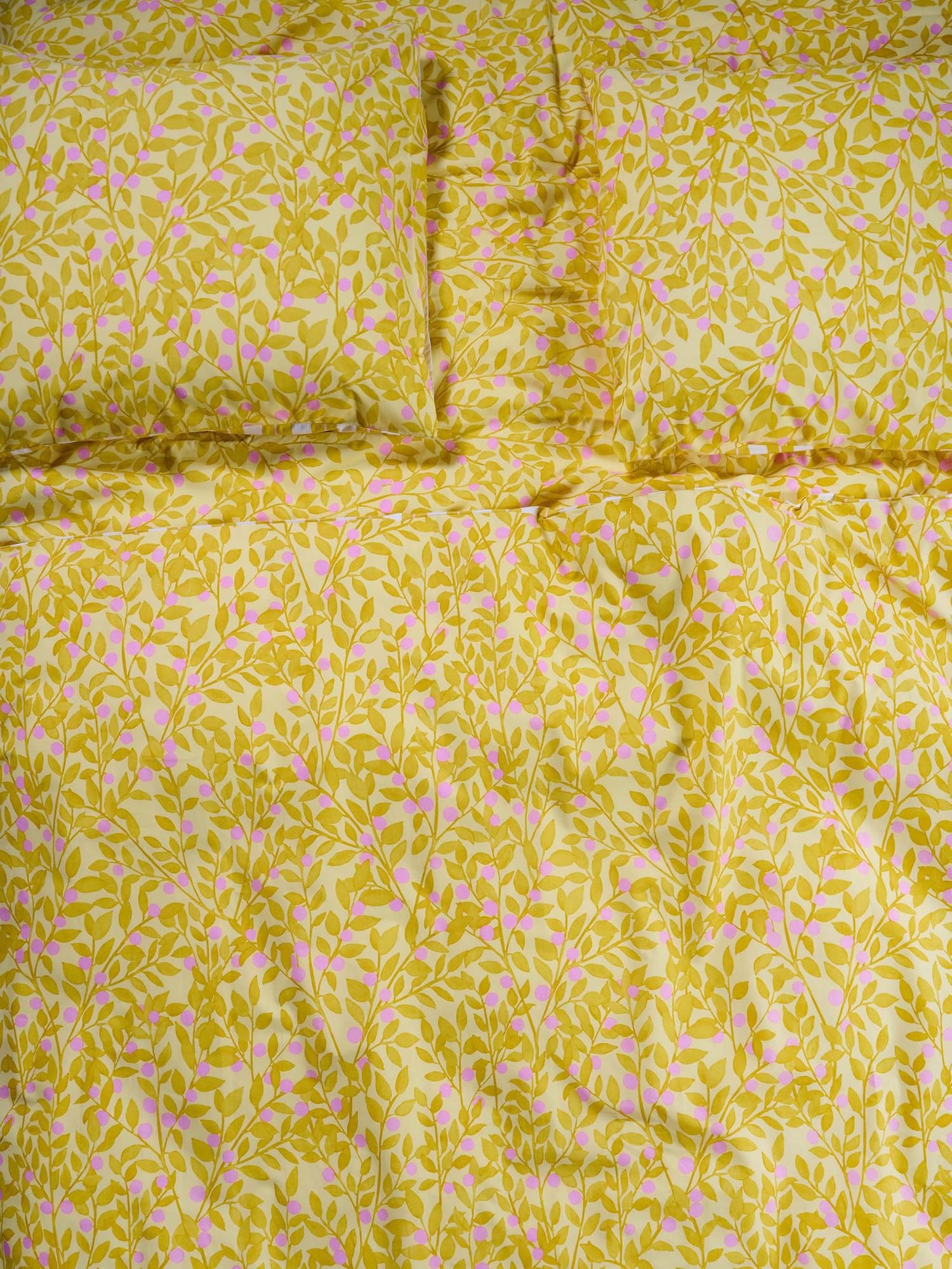 ESSENZA & CO Petite berry lemon yellow Dekbedovertrekset 140 x 220 cm - Afbeelding 2