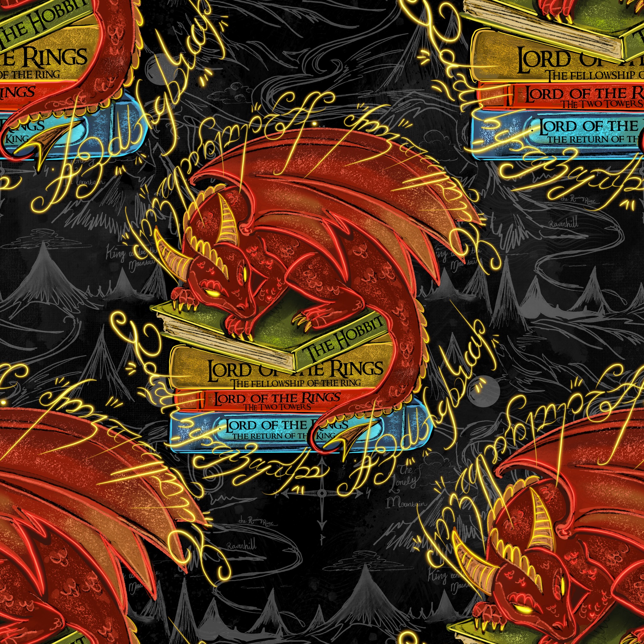 Hazeltjes Baby Smaug Books black Ring