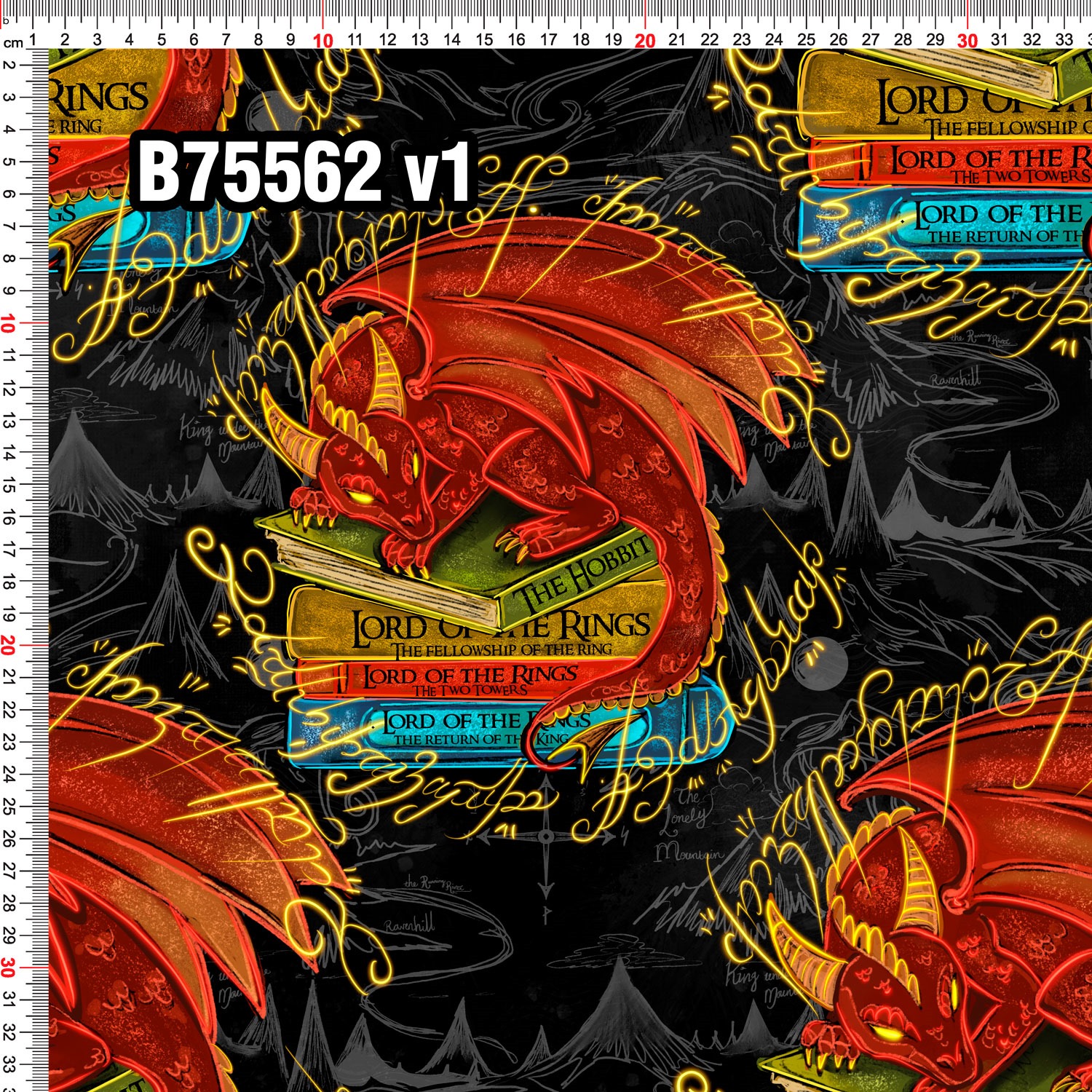 Hazeltjes Baby Smaug Books black Ring organic summersweat - Afbeelding 2