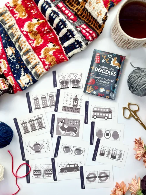 Pacific Knit Co.  Doodle Card Deck - London Destination (foil pack), verwachte levering december 2025 - Afbeelding 2