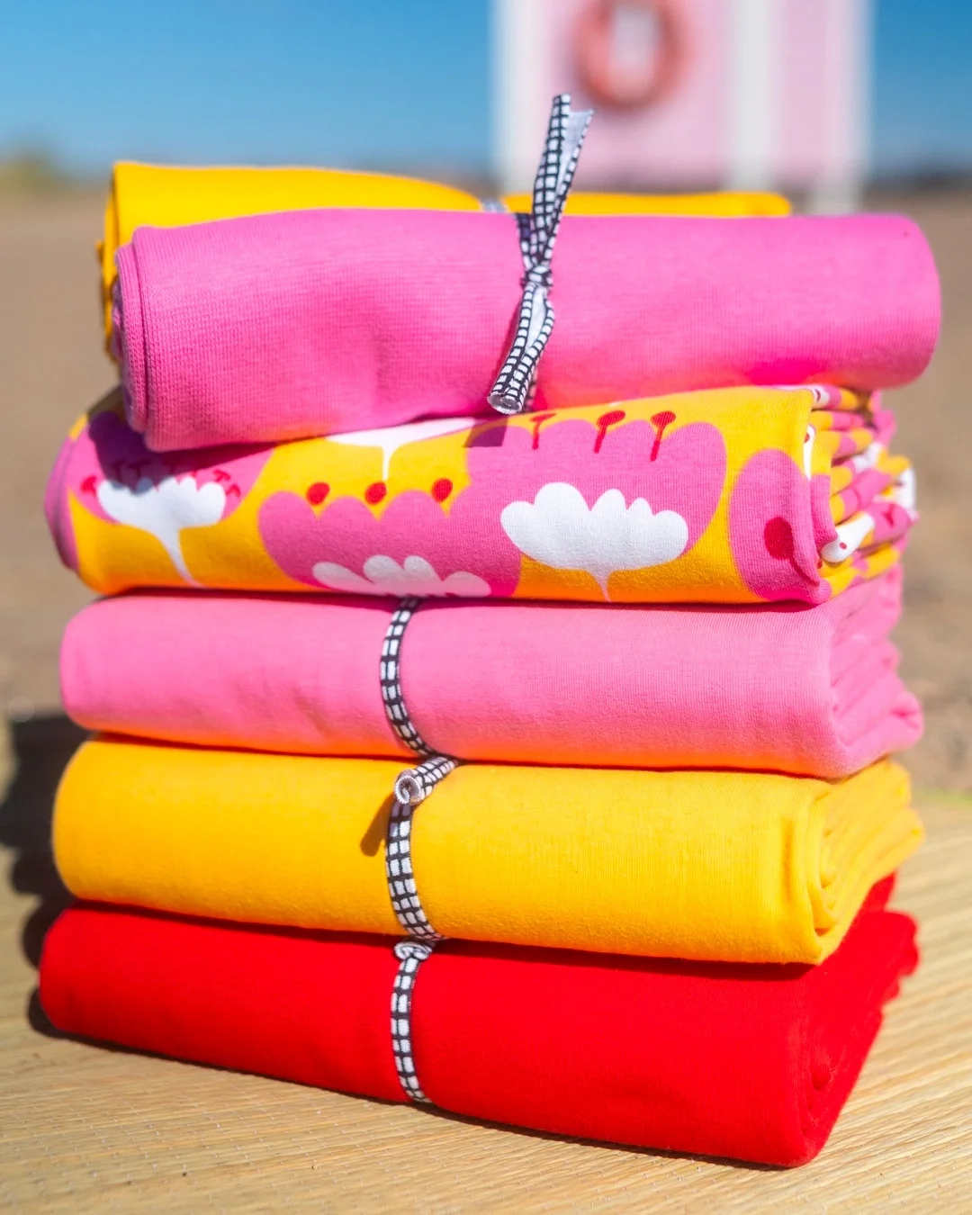 Paapii Blomma organic jersey, sun - pink - Afbeelding 3