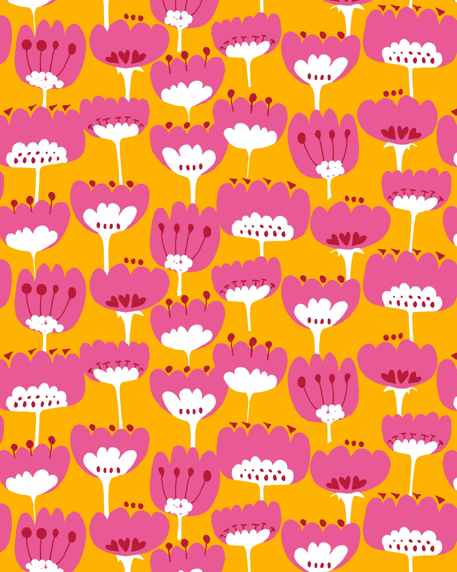 Paapii Blomma organic jersey, sun - pink