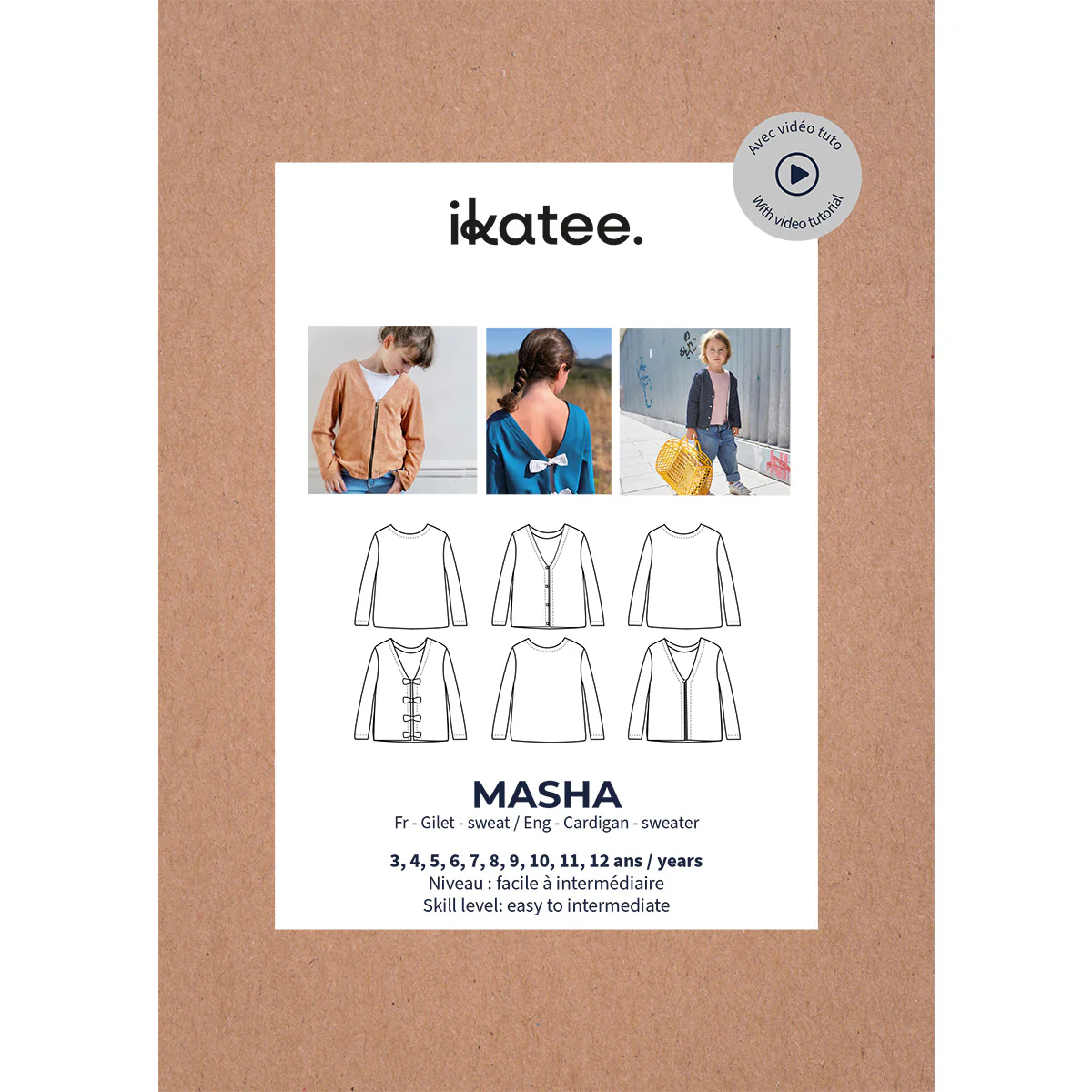 Ikatee Naaipatroon Sweater en Vest Masha | 3Y-12Y