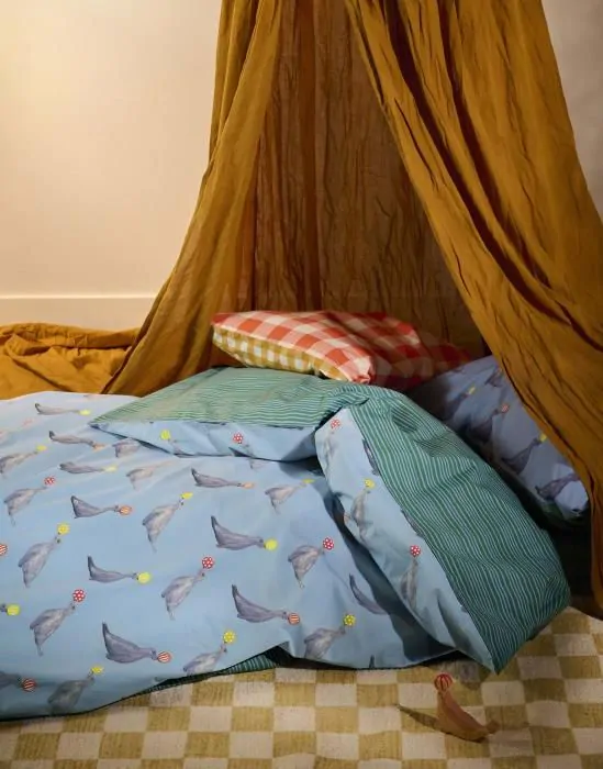 ESSENZA Seal the deal Fun blue Dekbedovertrekset 140 x 220 cm - Afbeelding 4