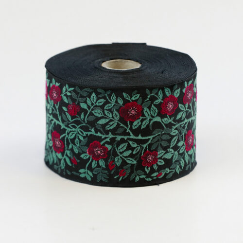 Sierbandje Heckenrose  Hondsroos zwart-magenta - per 100 cm