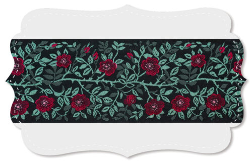Sierbandje Heckenrose  Hondsroos zwart-magenta - per 100 cm - Afbeelding 2