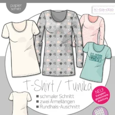 Ki-ba-doo Naaipatroon Basic t-shirt/tuniek | Maat 32-58