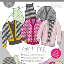 Ki-ba-doo Naaipatroon Top & Cardigan Fee/Lene | Maat 32-54