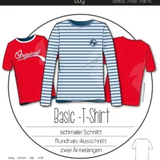 Ki-ba-doo Naaipatroon Papierschnitt Basic T-Shirt