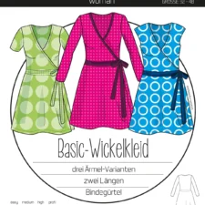 Ki-ba-doo Naaipatroon  Basic Wickelkleid Wrapdress | Maat 32-48
