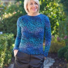 Astrokatze FunFlowers MINI - cold blu - Bio-Jersey