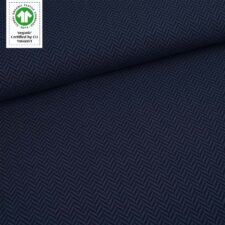Bio-Jacquard Fischgrät dark blue (GOTS)