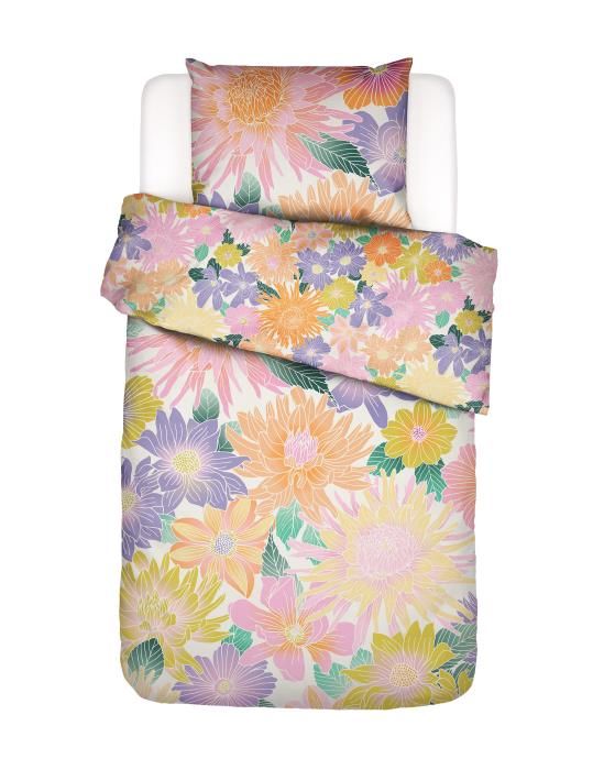 Essenza & Co Flower fling Dekbedovertrek Biologisch katoen percal (inclusief kussensloop)   140 x 220 cm