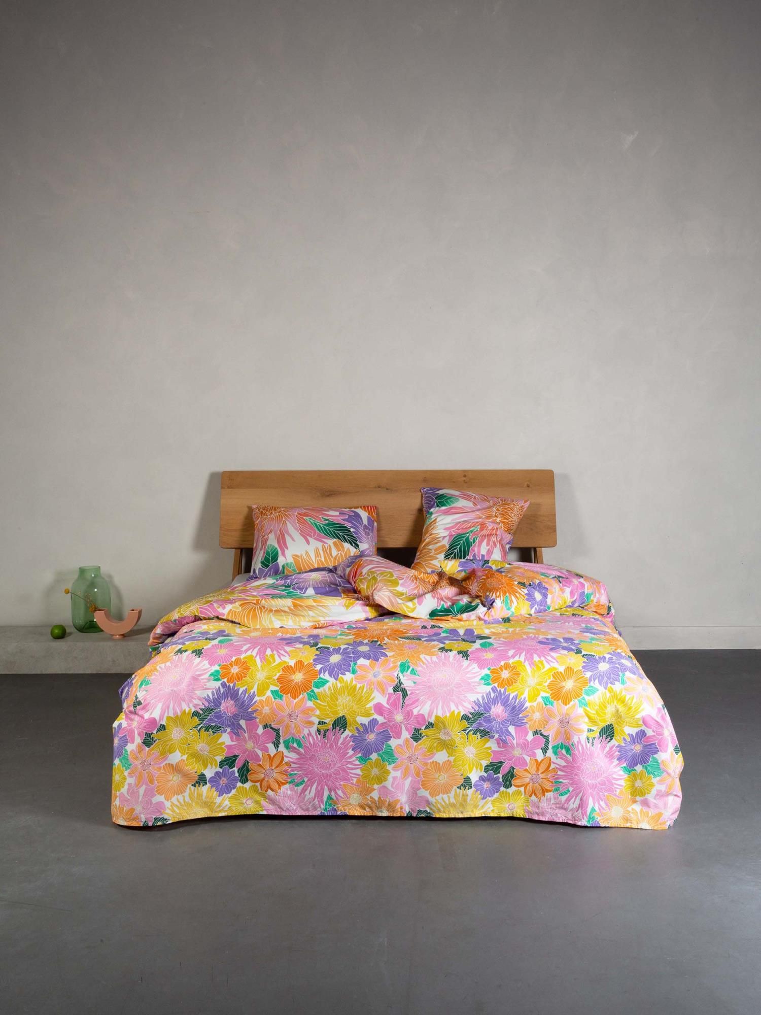 Essenza & Co Flower fling Dekbedovertrek Biologisch katoen percal (inclusief kussensloop) 220 x 240 cm - Afbeelding 2
