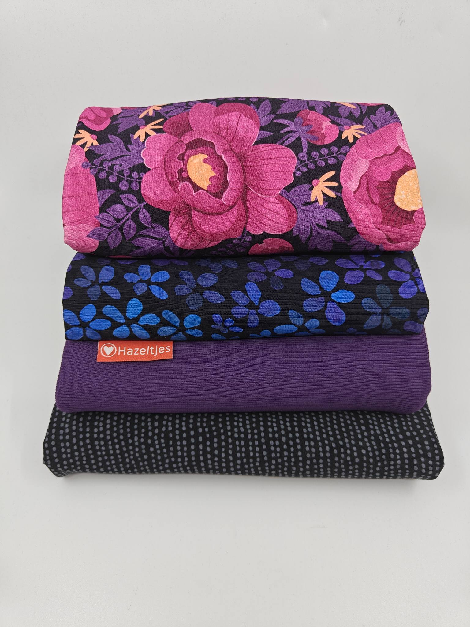 Hazeltjes Pink Peonies organic jersey - Afbeelding 8