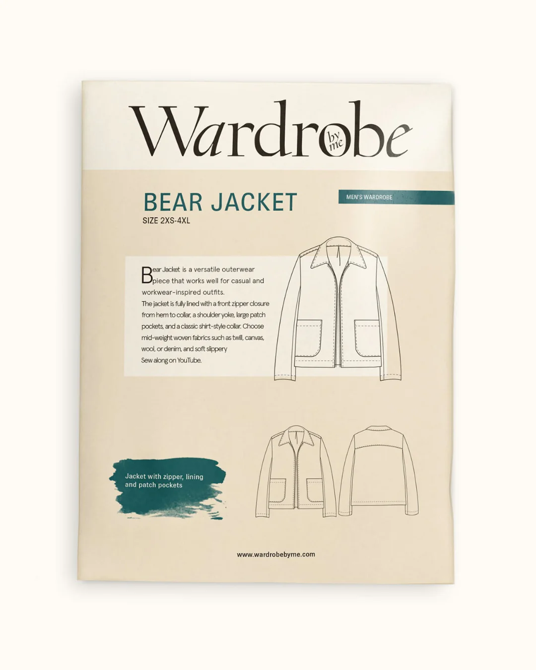 Wardrobe By Me Naaipatroon Bear jacket Jas | 2XS-4XL , verwachte levering juni 2026 - Afbeelding 2