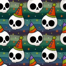 Hazeltjes Arno Birthday Skulls organic jersey
