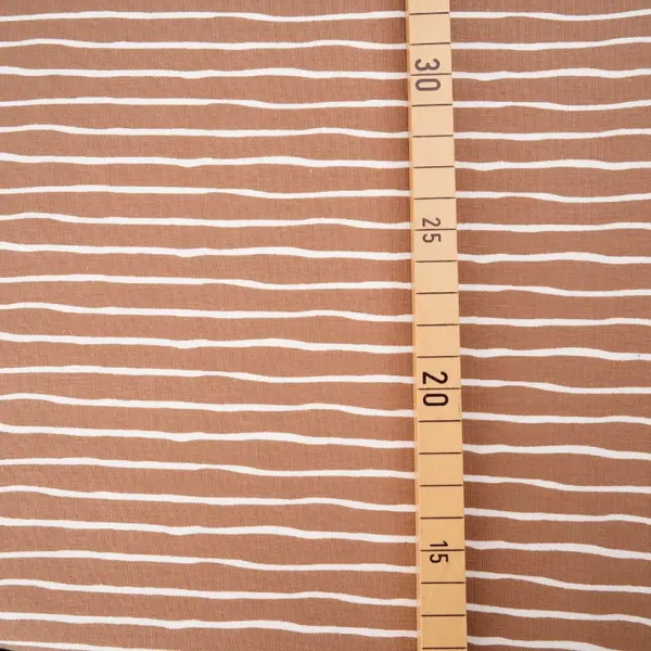 Stoffonkel Biojersey Good vibes taupe - Afbeelding 2