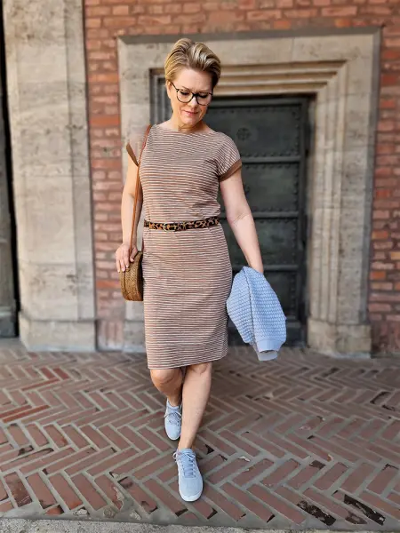 Stoffonkel Biojersey Good vibes taupe - Afbeelding 3