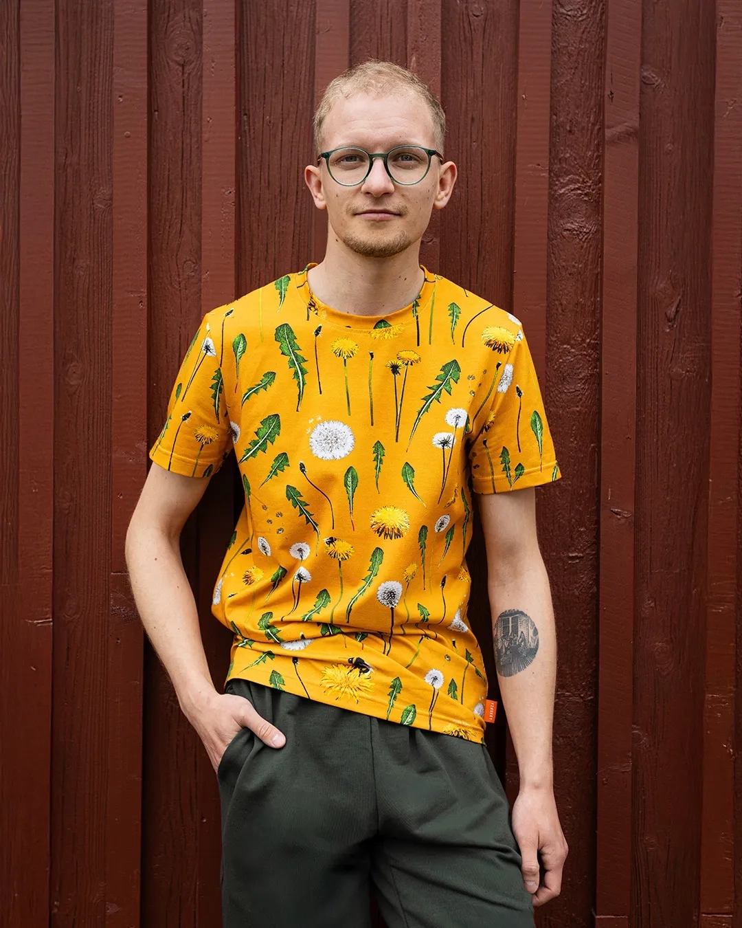 PaaPii x Finsket Dandelions Amber jersey, ochre - Afbeelding 3