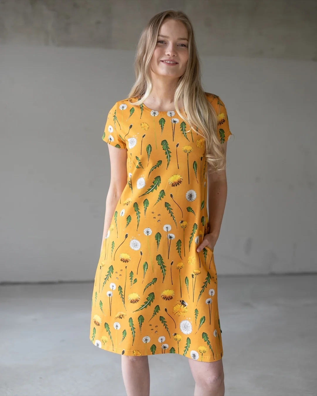 PaaPii x Finsket Dandelions Amber jersey, ochre - Afbeelding 2