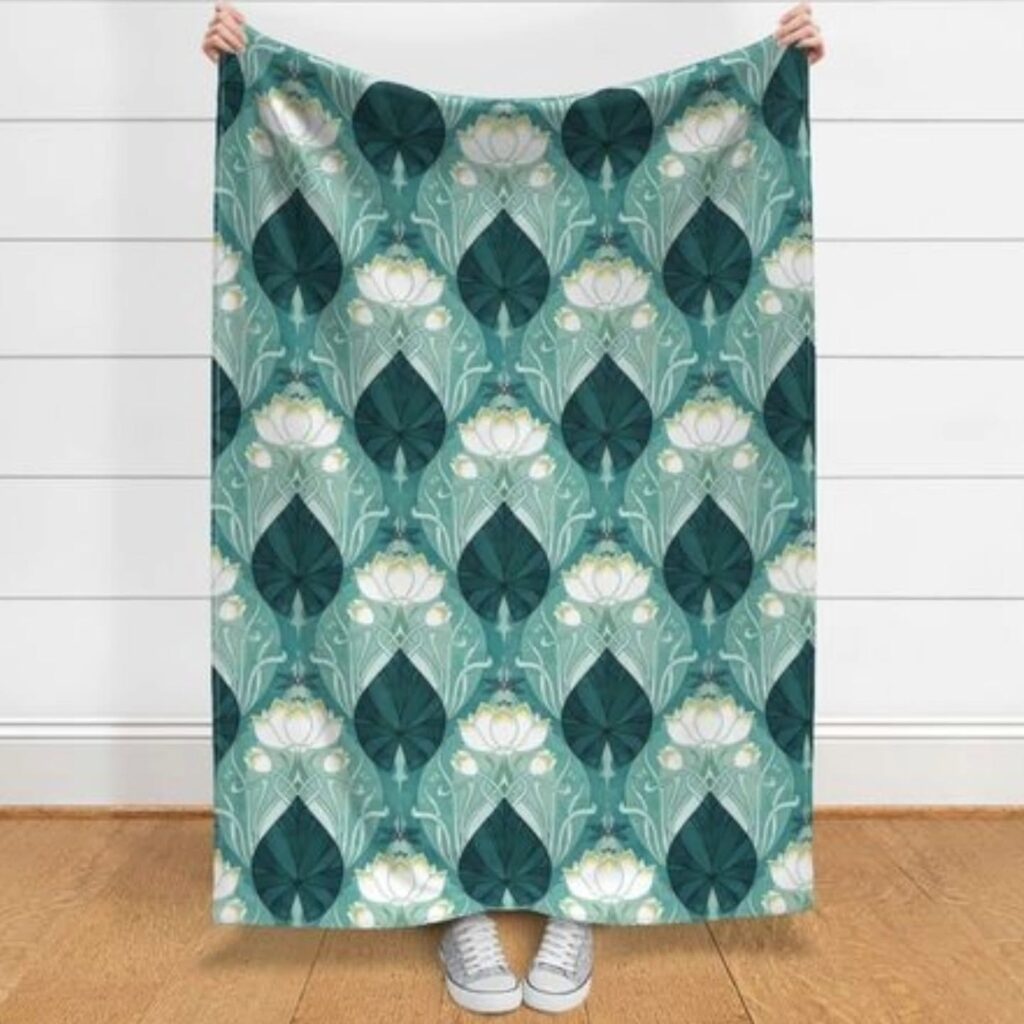 Hazeltjes Nouveau Waterlily, organic jersey - Afbeelding 6