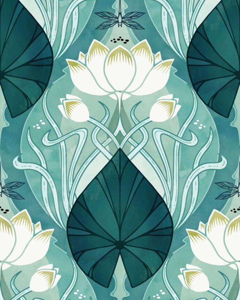 Hazeltjes Nouveau Waterlily, organic jersey
