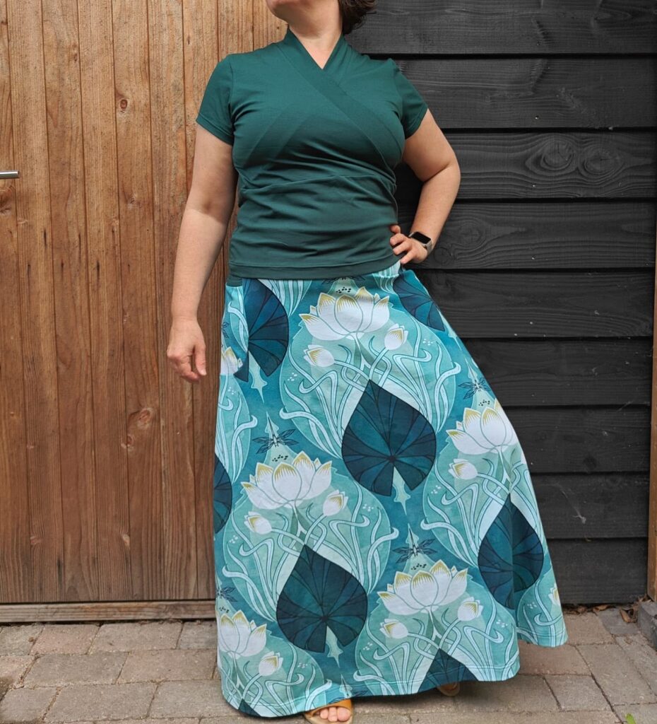 Hazeltjes Nouveau Waterlily, organic jersey - Afbeelding 5
