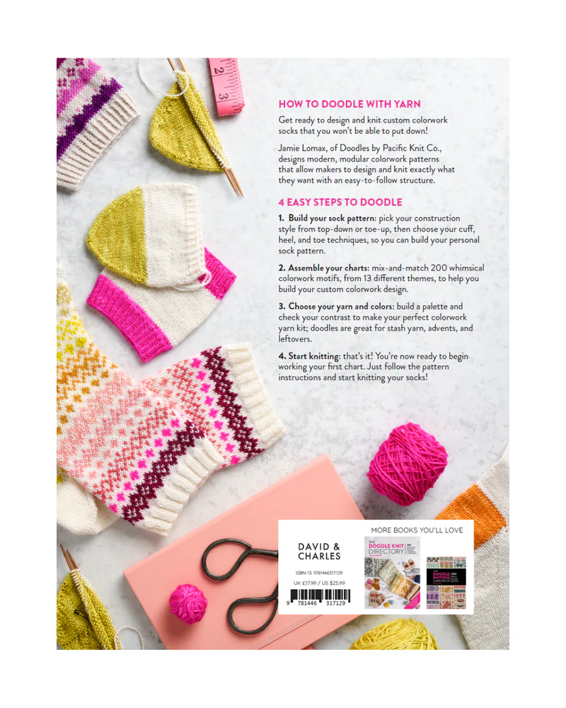 PRE-ORDER: Doodle Sock Knitting Directory Book - Jamie Lomax, verwachte levering oktober 2026 - Afbeelding 2