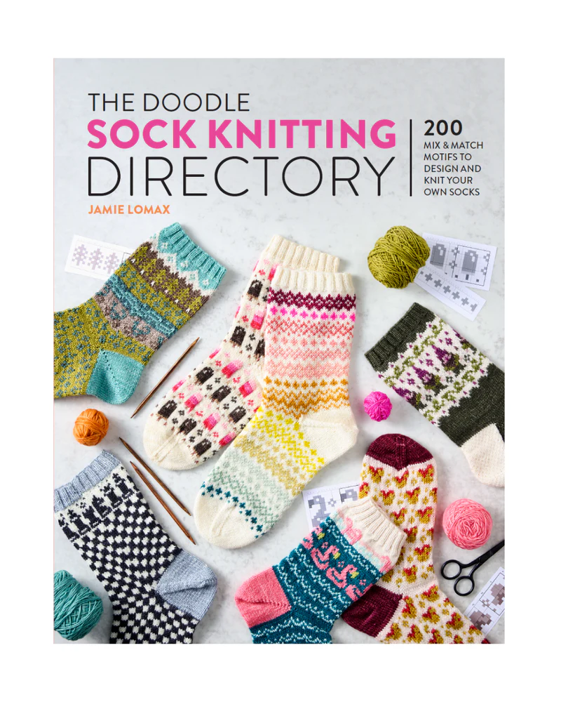 PRE-ORDER: Doodle Sock Knitting Directory Book - Jamie Lomax, verwachte levering oktober 2026