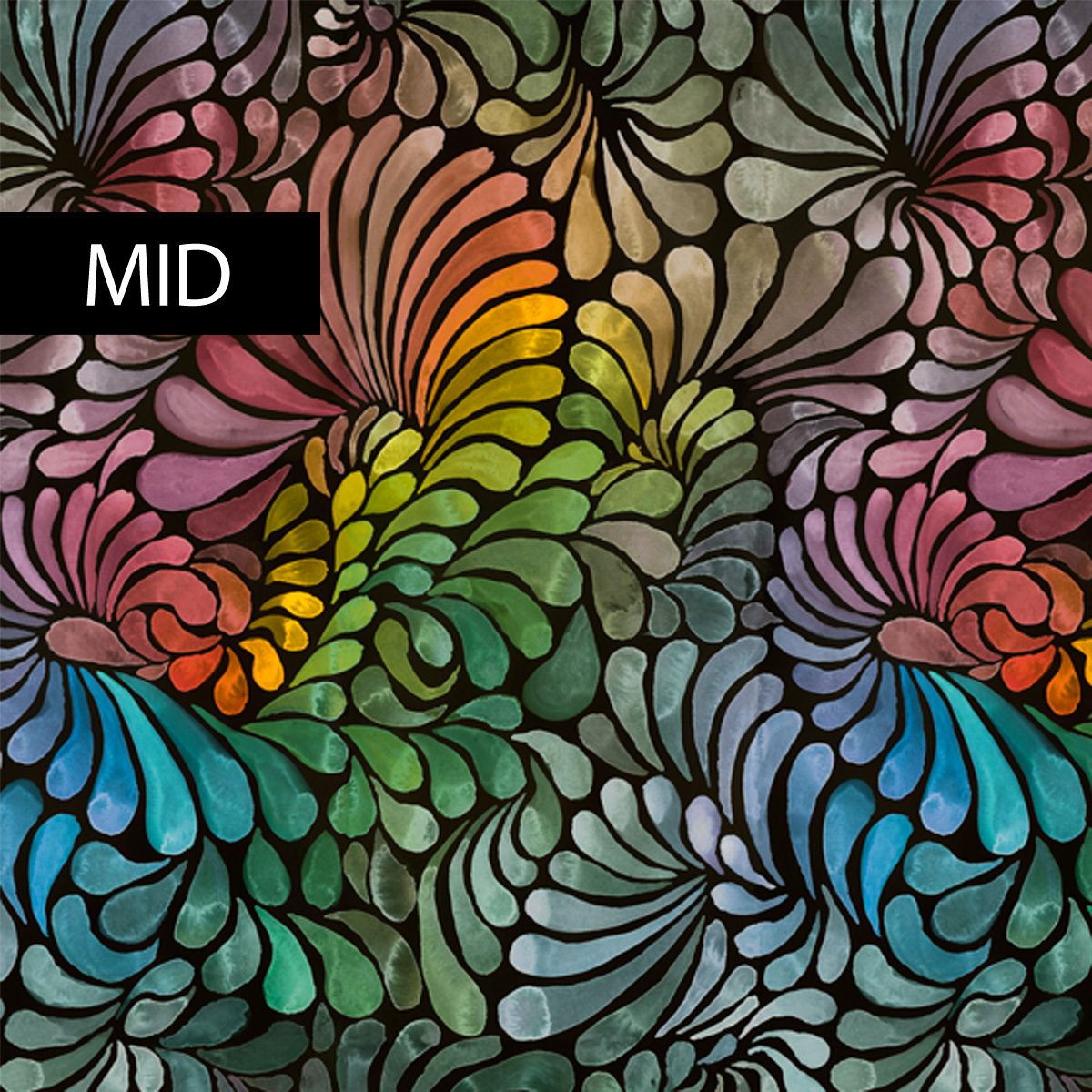 Astrokatze ColorDrops MID - dark rainbow - Bio-Jersey - Afbeelding 2