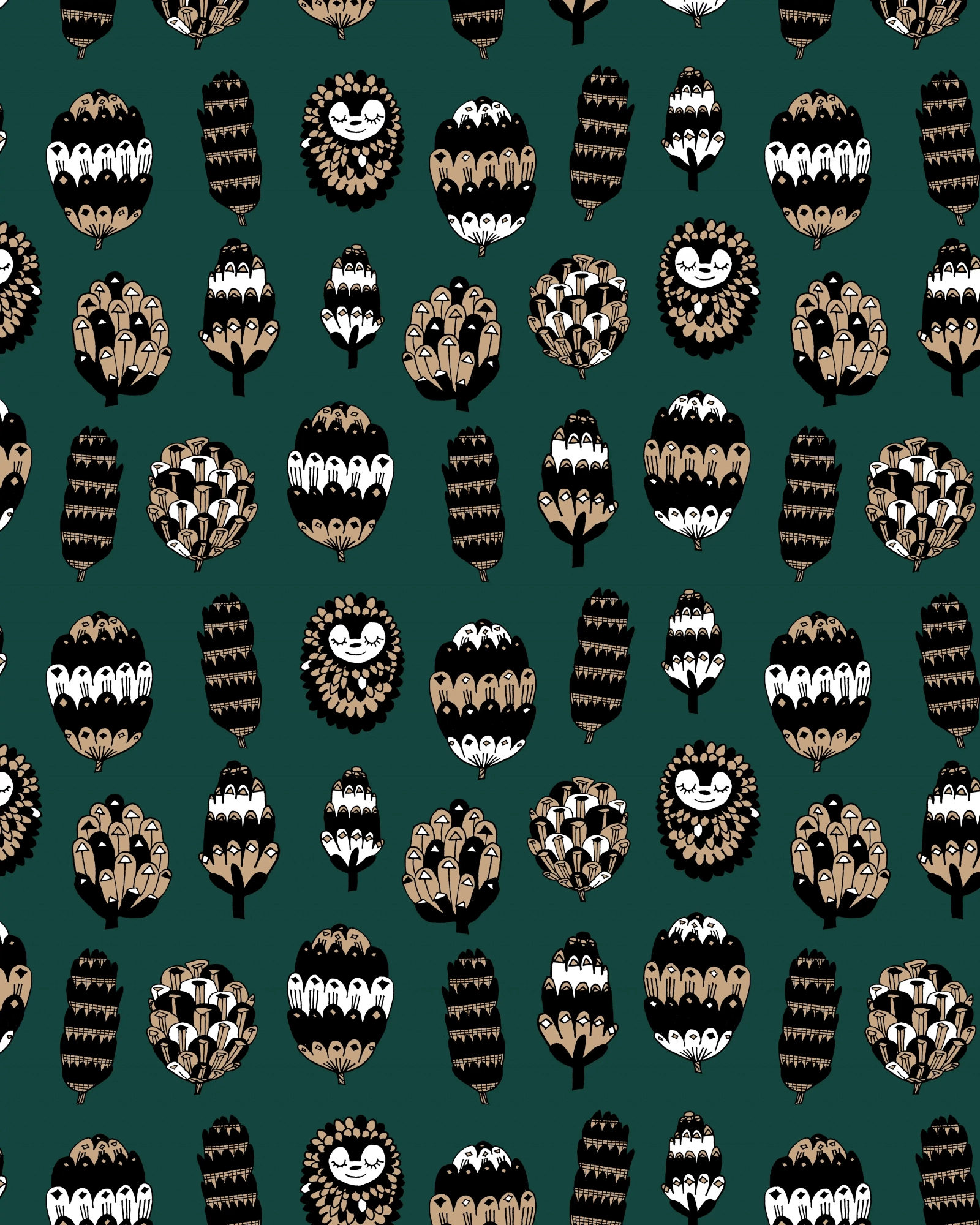 Paapii Conelet jersey, dark green - latte