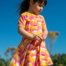 Paapii Blomma organic jersey, sun - pink