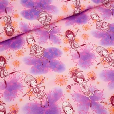 Stoffonkel Biojersey Susalabims Blütentanz pink, verwachte levering mei 2026