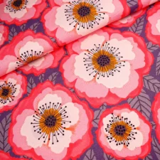 Stoffonkel Biojersey Susalabims Große Blumen, verwachte levering mei 2026