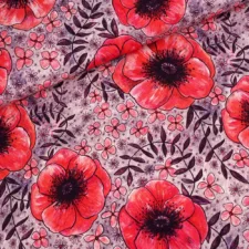 Stoffonkel Biojersey Susalabims Mohnblumen rot, verwachte levering mei 2026
