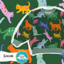 Hazeltjes Spotty Cats Green Jersey, verwachte levering oktober - november  2026
